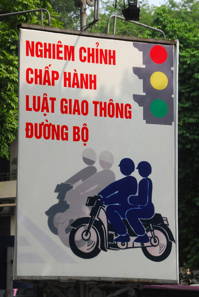 Traffic warning poster, Vietnam