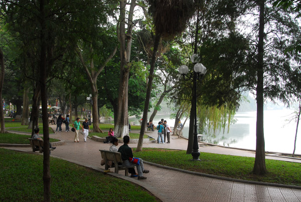 South end of Hoan Liem Lake, Hanoi