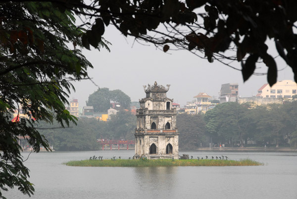 Thap Rua (Tortoise Tower) Hoan Kiem Lake (Lake of the Restored Sword) Hanoi