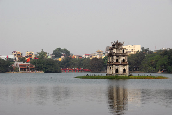 Thap Rua (Tortoise Tower) Hoan Kiem Lake (Lake of the Restored Sword) Hanoi