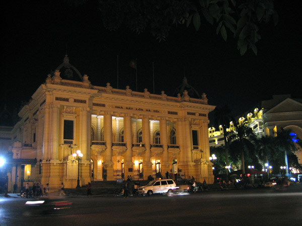 French-built Hanoi Opera House, at night