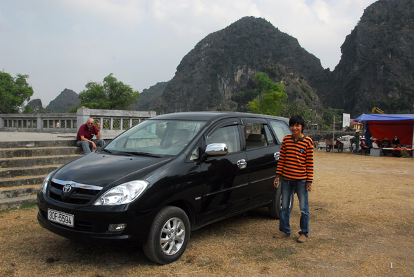 The car we hired for the day, Hoa Lu