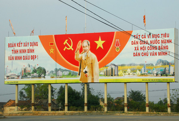 Another Ho Chi Minh billboard in Ninh Binh City