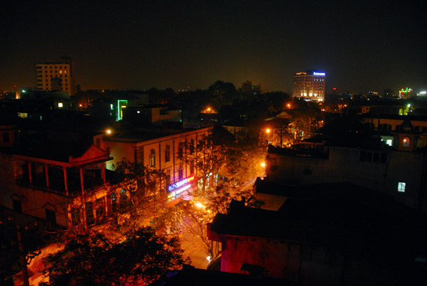 View of Pho Minh Khai from Quang Minh Hotel in Haiphong