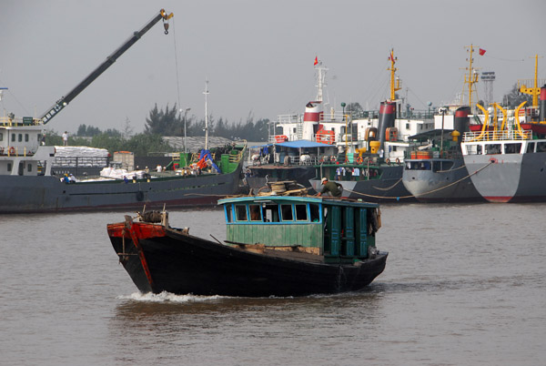 Small coastal vessle on the Cam River, Port of Haiphong