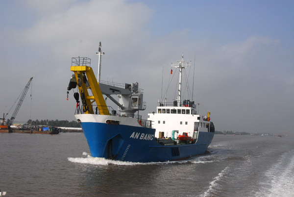 M/V An Banc leaving the Port of Haiphong