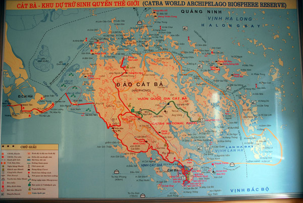Map of Cat Ba Island