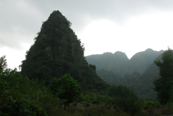 Jungle-clad limestone pinnacle, Cat Ba Island, interior