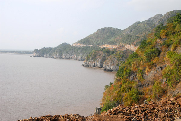 West Coast of Cat Ba Island with the new road