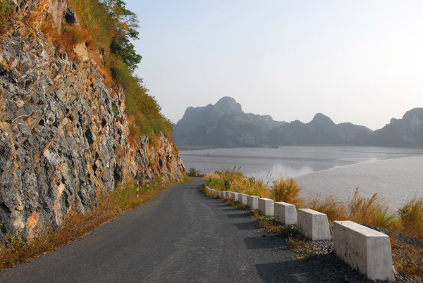 Scenic road along the SW coast of Cat Ba Island