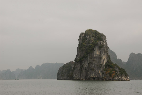 Monolithic limestone island, Halong Bay