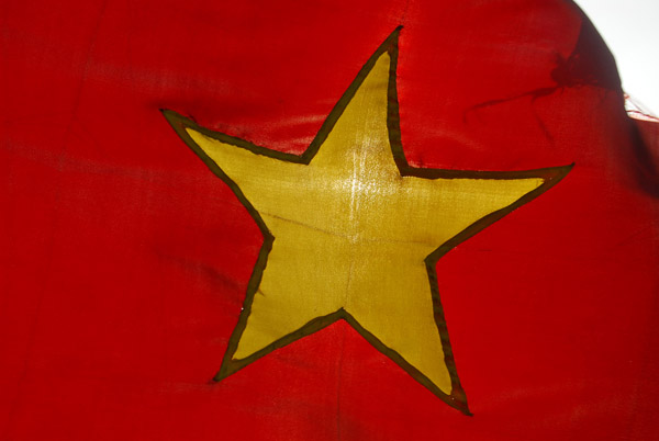 Vietnamese flag on our boat