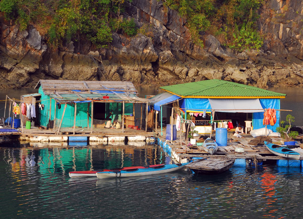 Kayak rental, floating village, Halong Bay