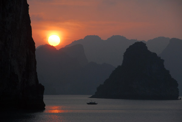 Halong Bay sunset, Vietnam