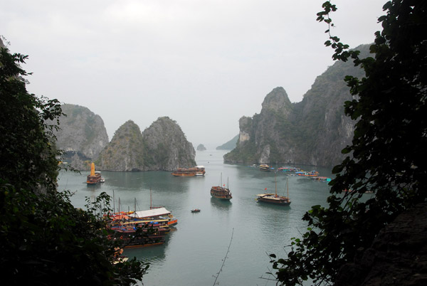 View of Halong Bay from the exit of Hang Sung Sot Cave