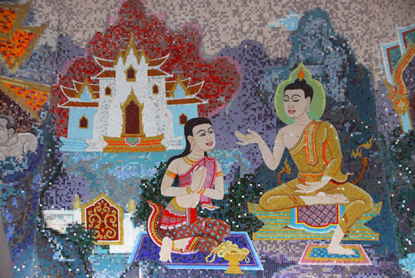 Buddhist-themed mosaics, Chedi of Queen Sirikit, Doi Inthanon