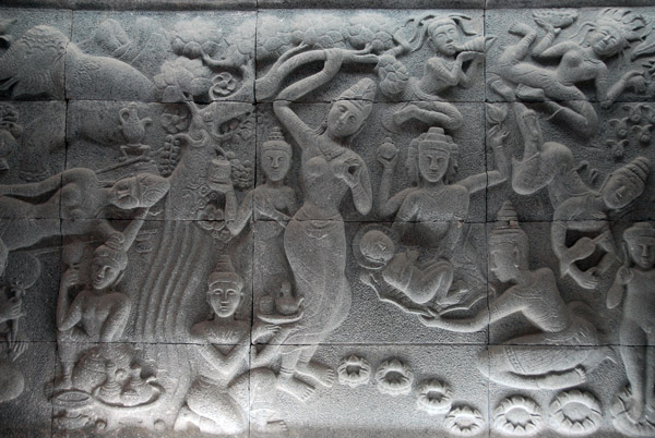 Bas relief - The Four Holy Places of Buddhism - Lumbini, his place of birth