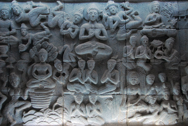 Bas relief - The Four Holy Places of Buddhism - Sarnath, place of first teaching