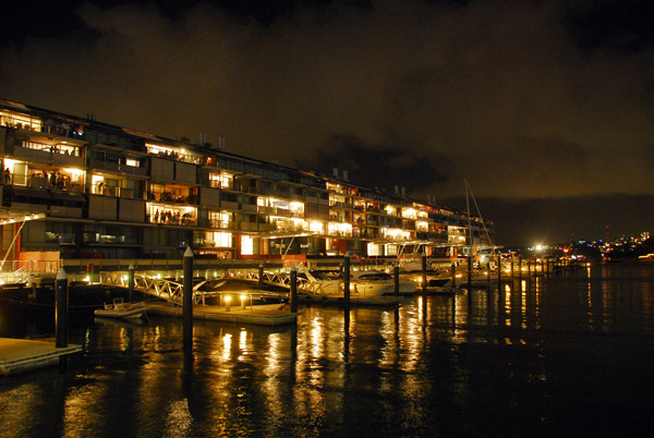 Walsh Bay Wharf at night, Sydney