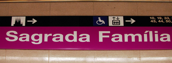 Barcelona metro station - Sagrada Famlia