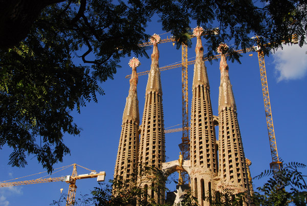 View from the park west of Sagrada Famlia, Barcelona