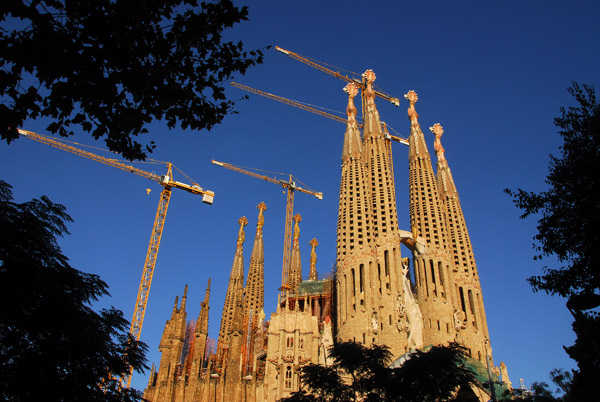 Sagrada Família, Barcelona, view from NW