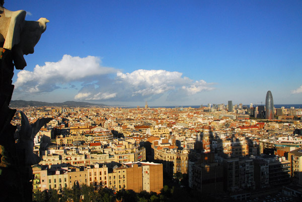 View East with shadows of Sagrada Famlia, Barcelona