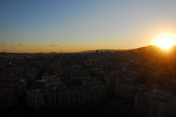 Sunset from Sagrada Familia, Barcelona