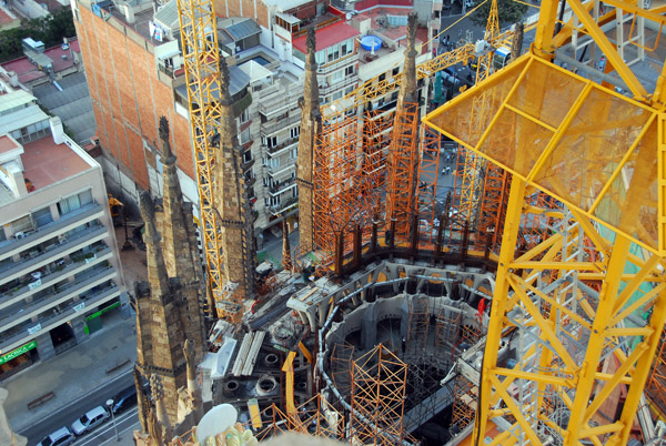 Construction, Sagrada Famlia, from a western tower