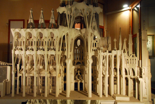 Architectural model of Sagrada Famlia in the crypt museum