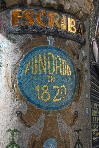 Pasteleria Escrib with mosaic Fundada en 1820, Rambla Sant Josep 83
