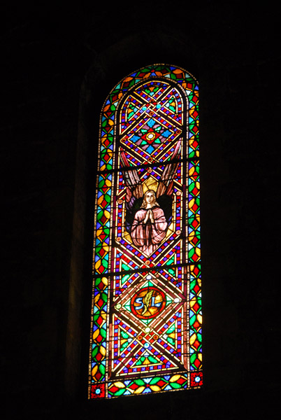 Stained glass window, Barcelona Cathedral cloister