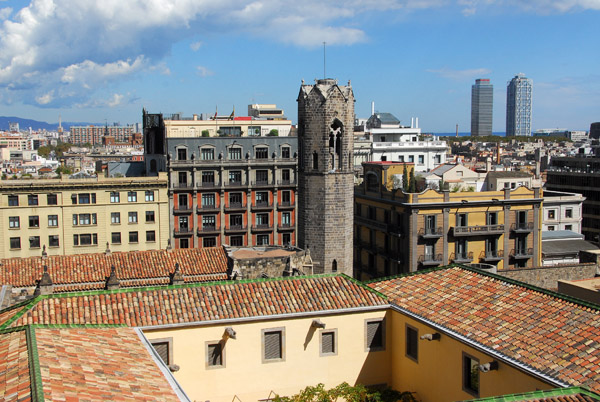 View to the northeast from the roof of Barcelona Cathedral