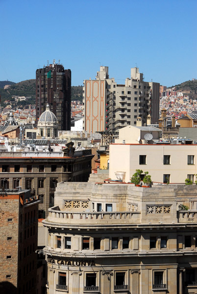 View from the roof of Barcelona Cathedral towards Eixample