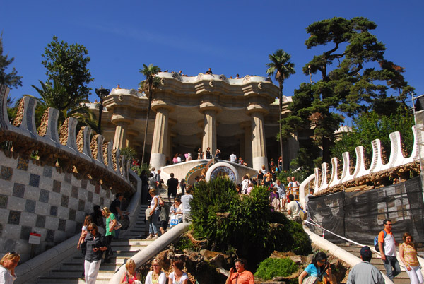 Main stairs from the entrance plaza to the main terrace hypostyle hall, Gell Park