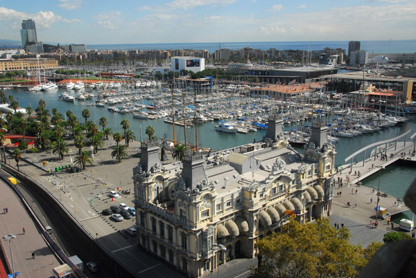 Barcelona Port Authority and Port de Barcelona from the Columbus Monument