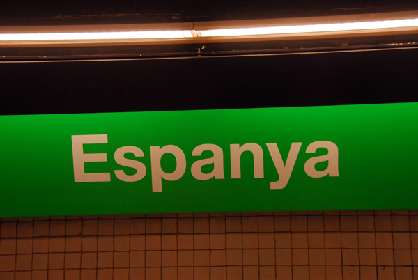 Plaa d'Espanya station on the Barcelona Metro