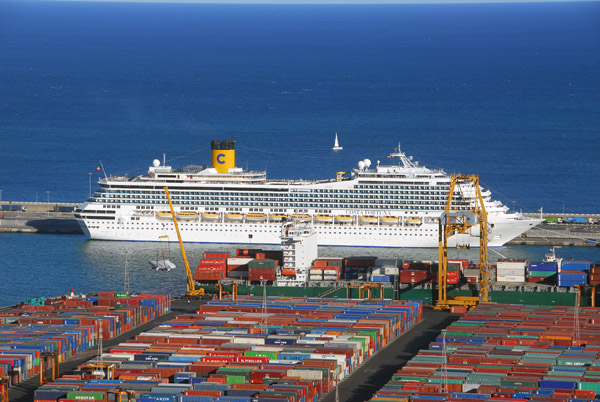 MS Costa Fortuna, Costa Line, at the Port of Barcelona