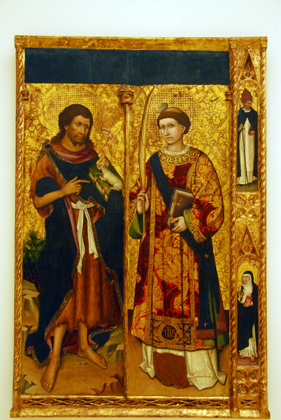 St. John the Baptist and St. Steven; attributed to Joan Antig and Honorat Borrass, 1445-1453