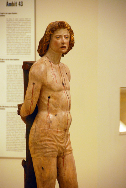 Wooden sculpture of St. Sebastian, National Art Museum of Catalonia