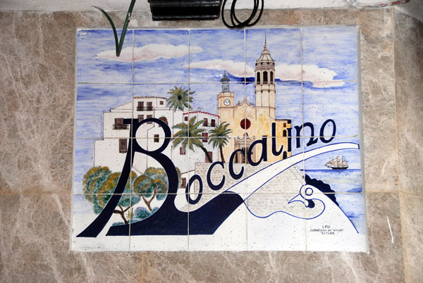 Tile sign - Roccalino, Plaa d'Espanya, Sitges