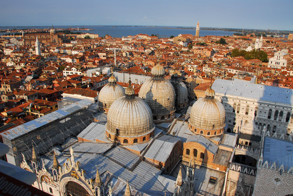 St. Mark's Basilica and the view to the northeast of the Campanile