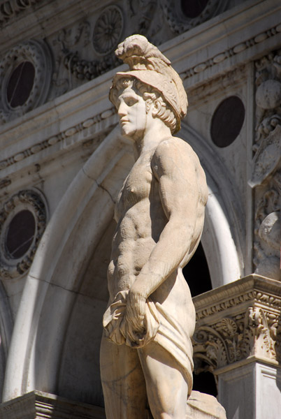 Statue of Mars on the Staircase of the Giants in the courtyard of the Doges Palace