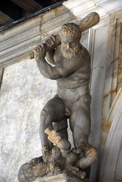Statue of Hercules on the second floor loggia, east side, Doges Palace