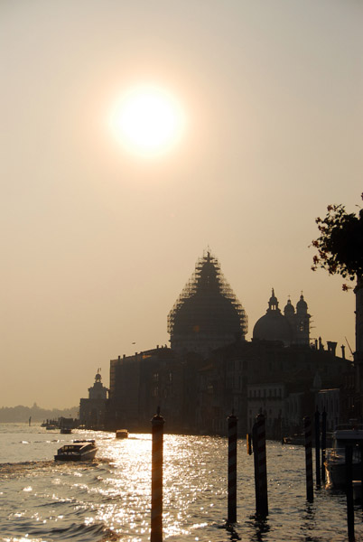 Basilica di Santa Maria della Salute with the morning sun from Ponte dell'Academia