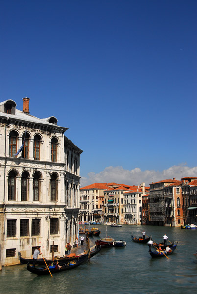 Palazzo Dei Camerlenghi and Grand Canal from the Rialto Bridge