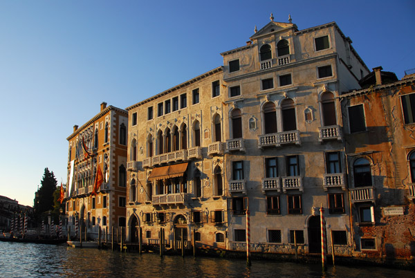 Late afternoon on the Grand Canal of Venice - the two Palazzi Barbaro (1425 and 1694)
