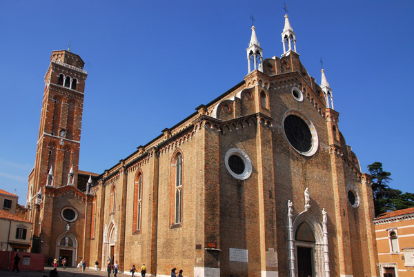 I Frari - built in the Italian Gothic style with a rather plain exterior