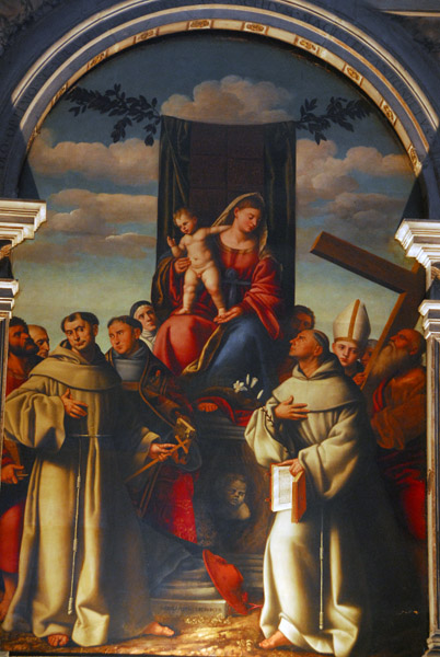 Mondonna and Child with the Saints and Prominent Franciscans, Capella dei Santi Francescani, i Frari