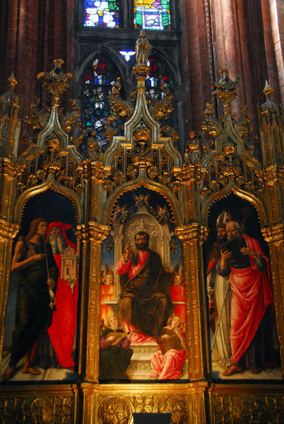 Altarpiece of St. Mark by Bartolomeo Vivarini, 1474, i Frari